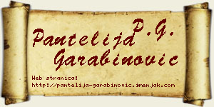 Pantelija Garabinović vizit kartica
